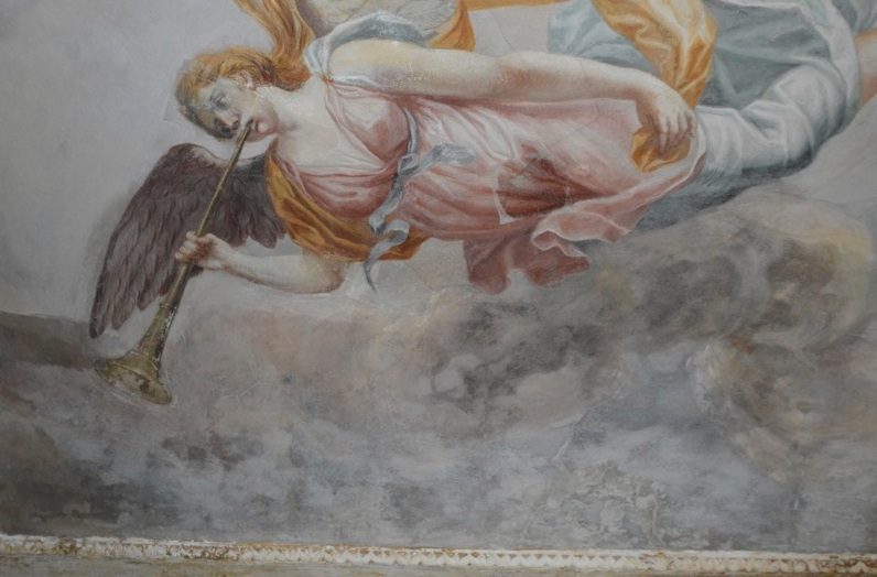 Restauro conservativo opera murale soffitto